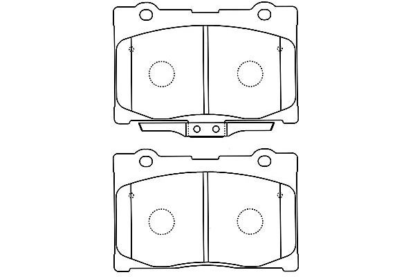 KAVO PARTS Комплект тормозных колодок, дисковый тормоз BP-2052